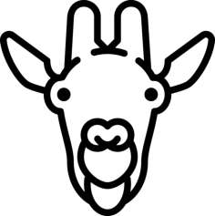 Giraffe Head Silhouette Cutting Svg Files, Free Vectors File